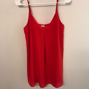 Tobi | Red flowy dress with v-neck